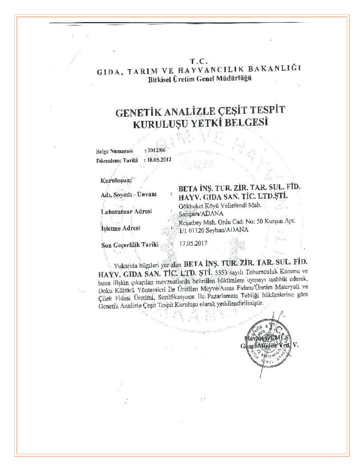 GlobalG.A.P. Sertifikası