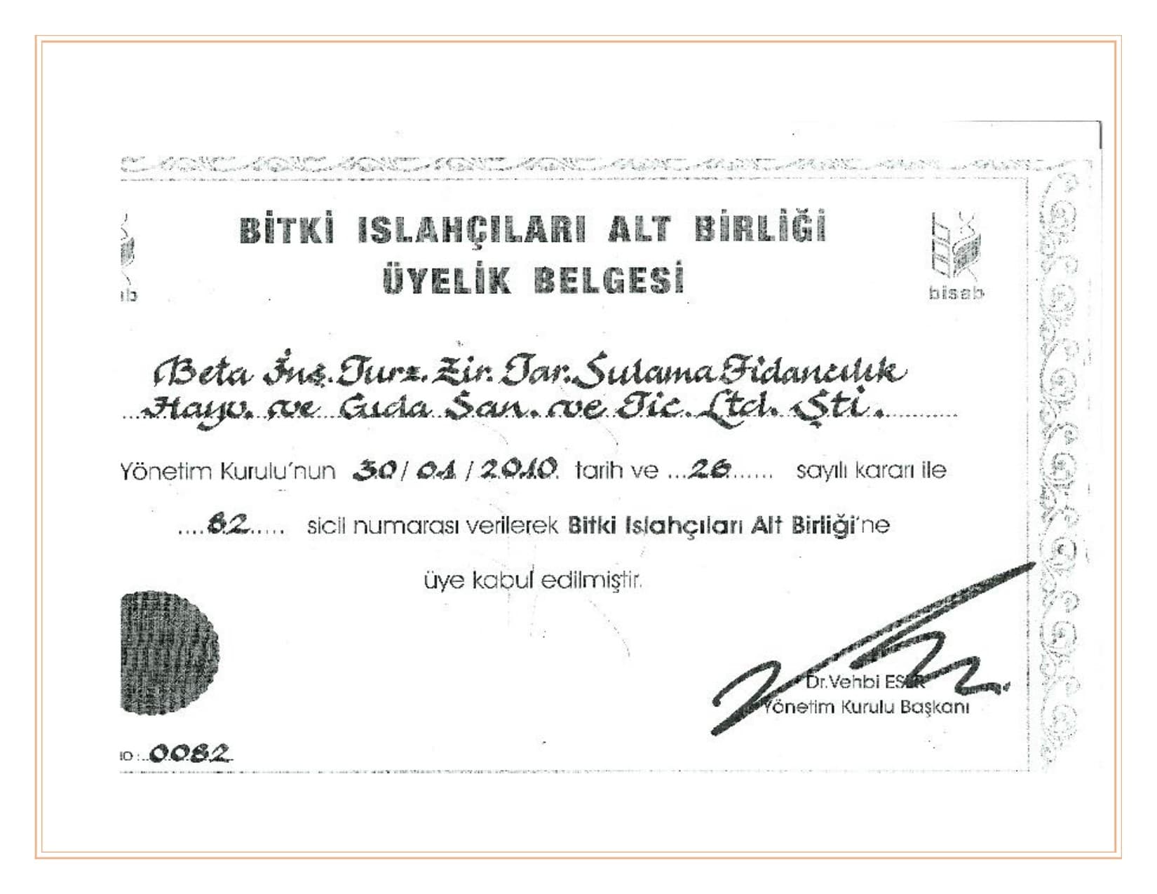 Çevre İzin Belgesi