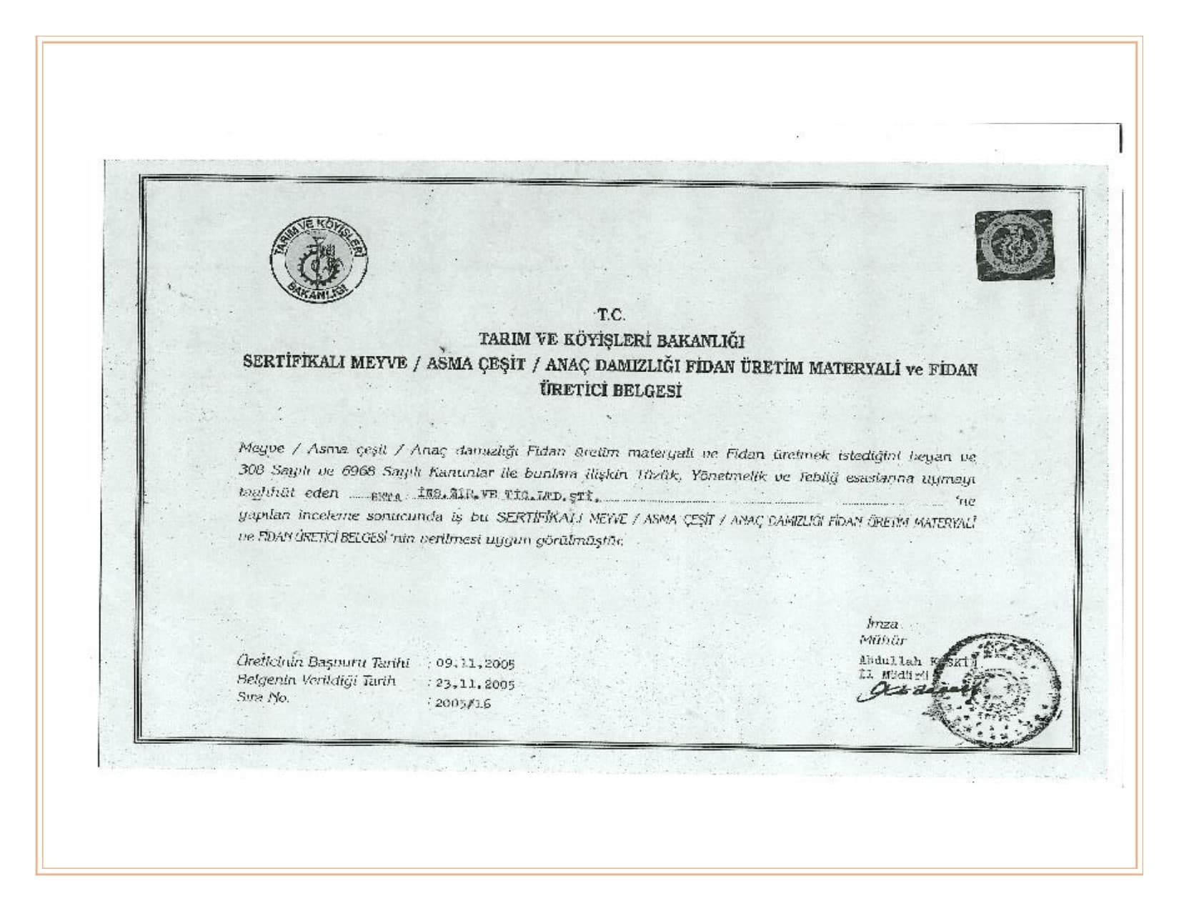 İhracat Yetki Belgesi